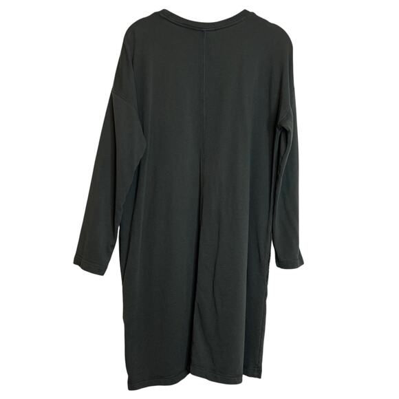 J Jill Womens Dress XL Gray French Terry Long Sleeve Sweatshirt Dress Pockets - Picture 4 of 7